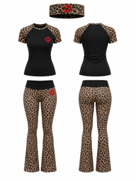 “I Love Swir” Cheetah Pants Set