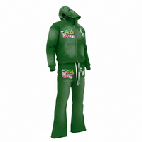 Green Acid Wash Jogging Set