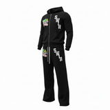 Black Cropped Jogging Set