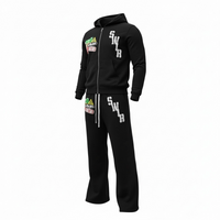 Black Cropped Jogging Set